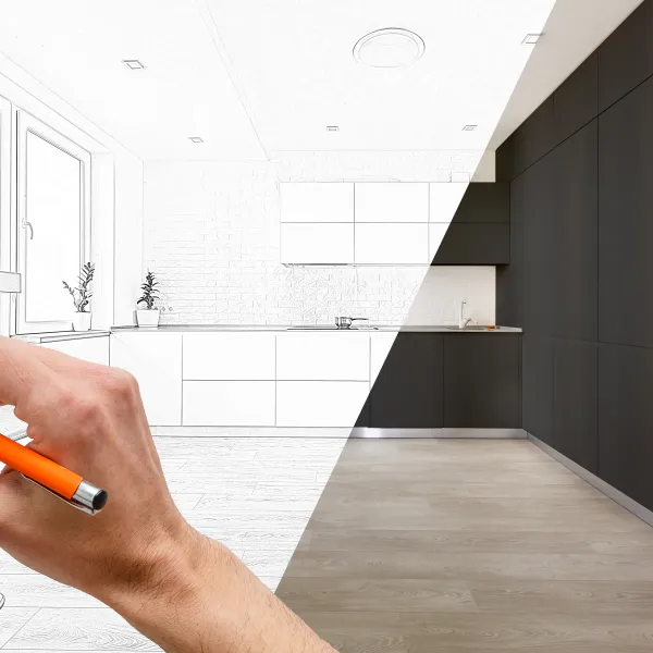 keukenrenovatie tekening